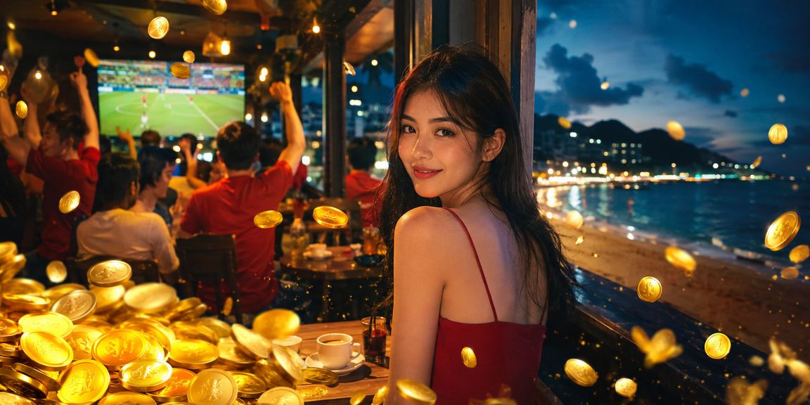 Người chơi cá cược và xổ số tại quán cà phê Vũng Tàu buổi chiều
